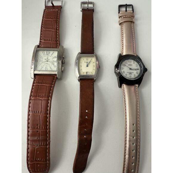 Lot of 3 Watches UNTESTED | Invicta Diamond + Kenneth Cole + Charles Raymond main image 12